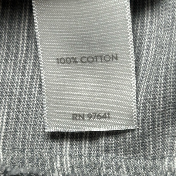 J.Jill Grey Striated Seamed Cap Sleeve Boxy Cotton Tee Size Large - Picture 6 of 9